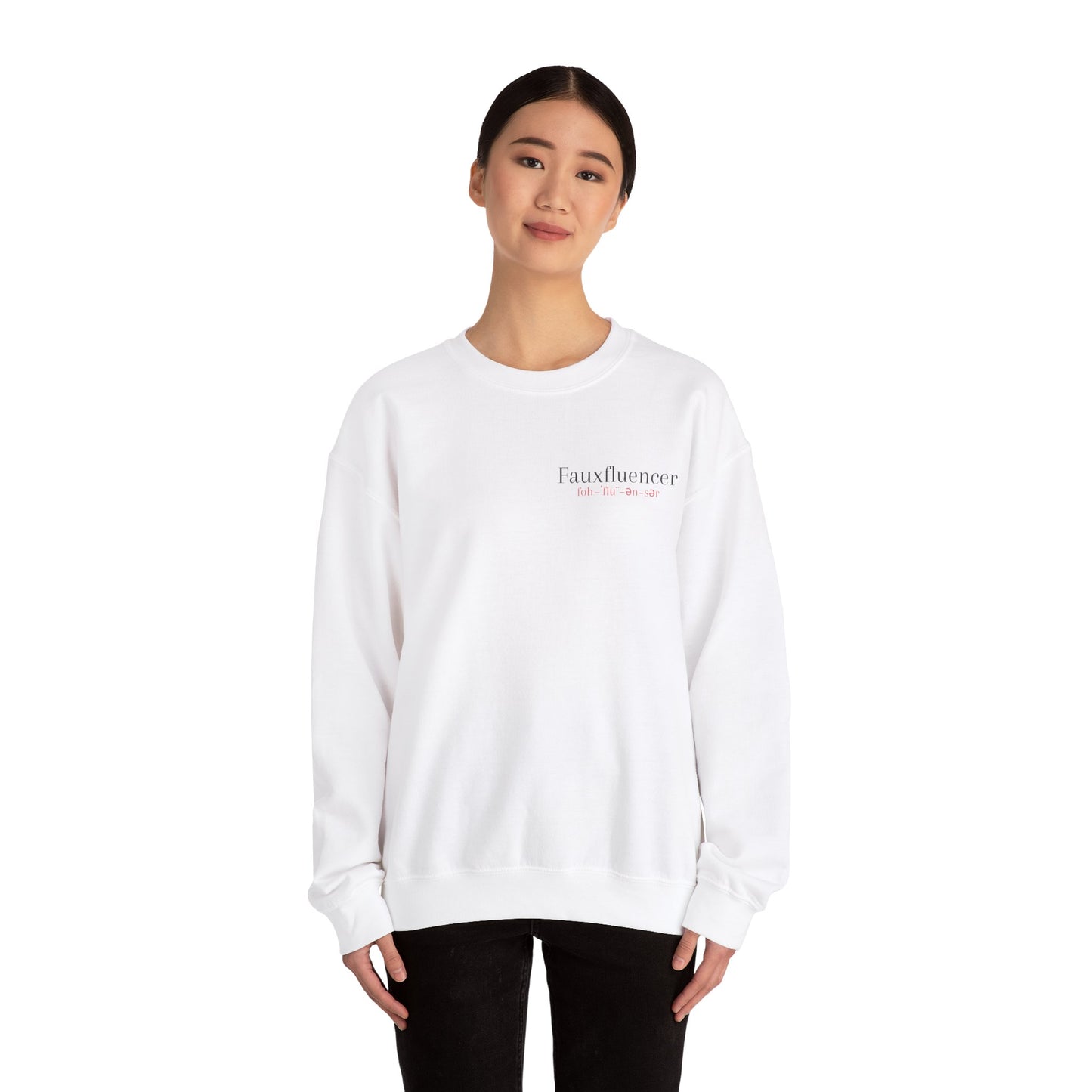 Fauxfluencer | Unisex Heavy Blend™ Crewneck Sweatshirt